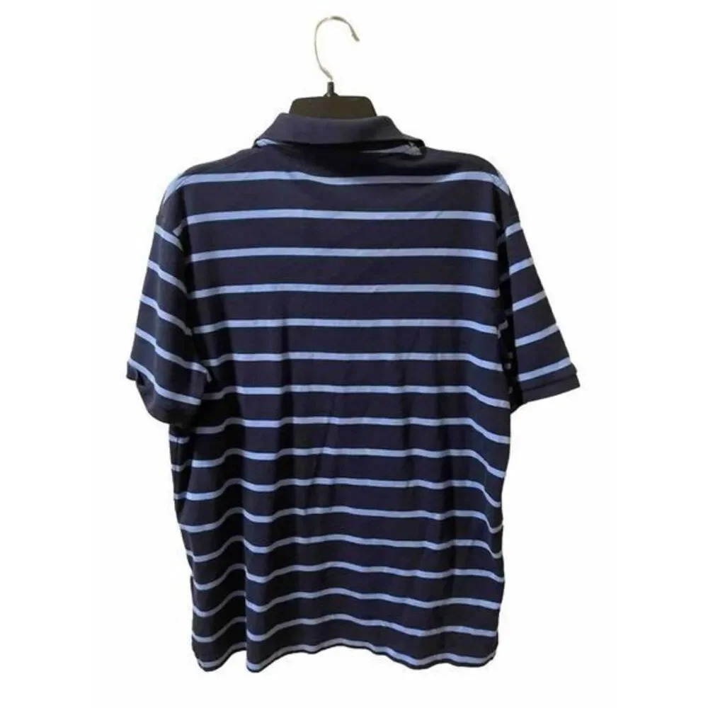 Lot of 2 Polo Ralph Lauren‎ Polo Shirts Short Sleeve Cotton Sz L Blue Preppy